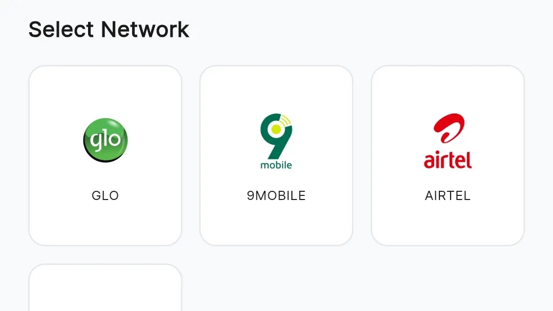 Bills & airtime in ZevPay
